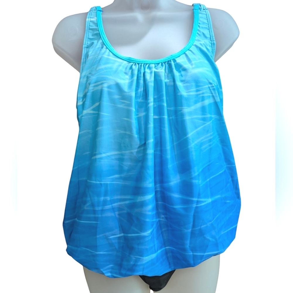 Blue Tankini Swimsuit Medium
